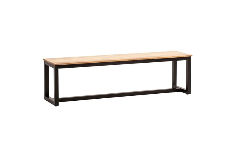 Spisestuebenk Wohnling massivt tre industriell loft stil med metallbein 180 cm - 180 cm - Møbler - Gangmøbler - Gangbenk
