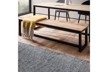 Spisestuebenk Wohnling massivt tre industriell loft stil med metallbein 180 cm - 180 cm - Møbler - Gangmøbler - Gangbenk