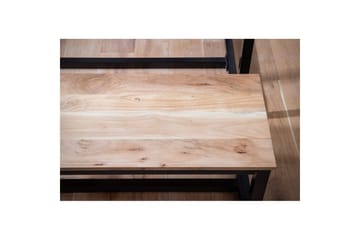 Spisestuebenk Wohnling massivt tre industriell loft stil med metallbein 180 cm - 180 cm - Møbler - Gangmøbler - Gangbenk