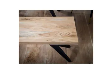 Spisestuebenk Wohnling massivt tre moderne loftstil med metallben 160 cm - 160 cm - Møbler - Gangmøbler - Gangbenk