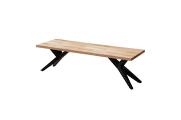 Spisestuebenk Wohnling massivt tre moderne loftstil med metallben 175 cm - 175 cm - Møbler - Gangmøbler - Gangbenk