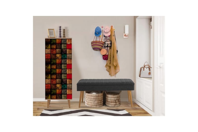 Tekel Entrémøbelsett - Antrasitt - Møbler - Gangmøbler - Møbelsett til gang & entre