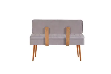 Valsot Benker 110 cm - Natur/Grå - Møbler - Stoler - Benk - Benk med ryggstøtte