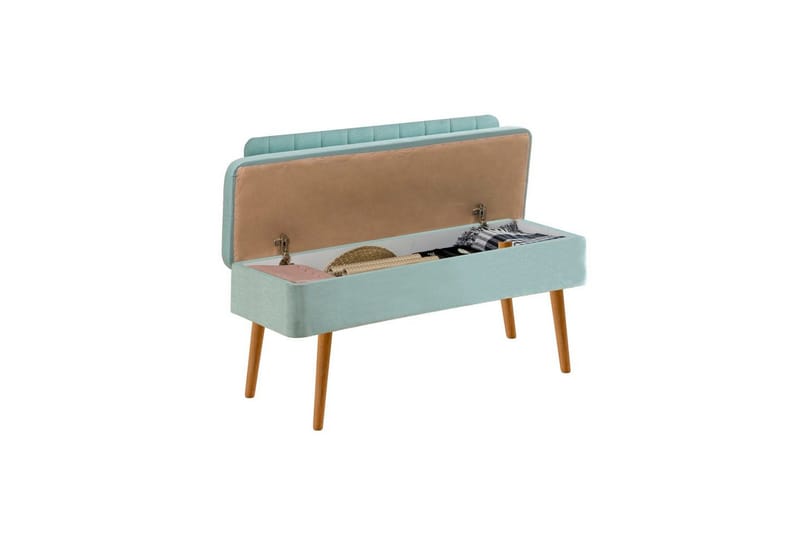 Valsot Benker 110 cm - Natur/Grønn - Møbler - Stoler - Benk - Benk med ryggstøtte