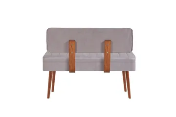 Valsot Benker 110 cm - Valnøtt/Grå - Møbler - Stoler - Benk - Benk med ryggstøtte