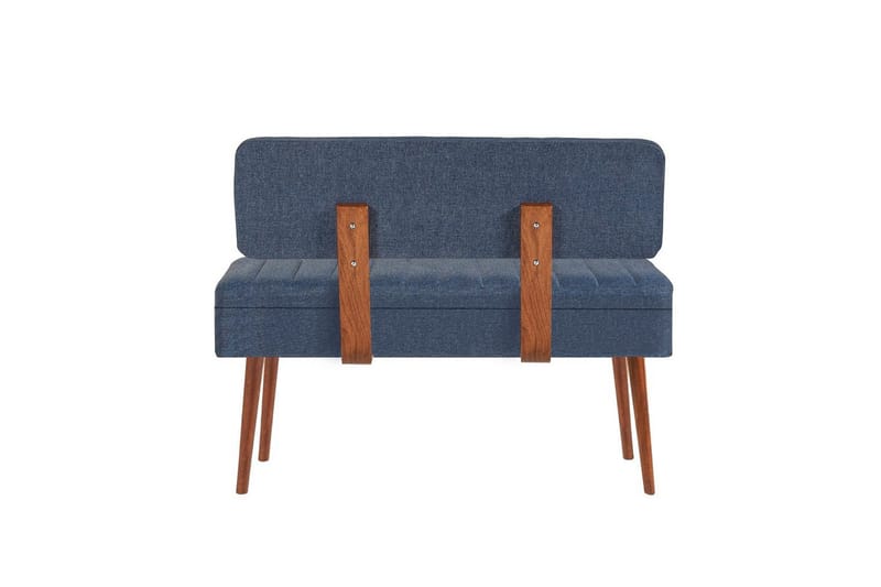 Valsot Benker 110 cm - Valnøtt/Mørkeblå - Møbler - Gangmøbler - Gangbenk