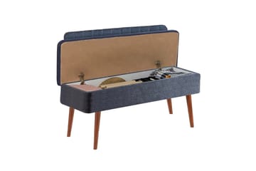 Valsot Benker 110 cm - Valnøtt/Mørkeblå - Møbler - Gangmøbler - Gangbenk