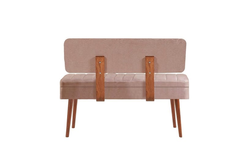 Valsot Benker 110 cm - Valnøtt/Stein - Møbler - Stoler - Benk - Benk med ryggstøtte