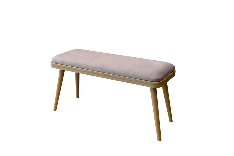 Valsot Sittebenk 33 cm, Eik/Grå