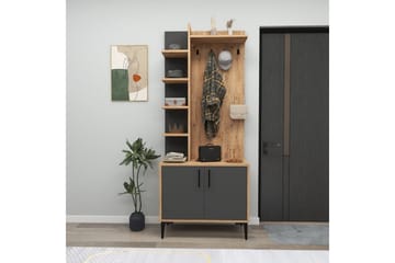 Windholm Entrémøbelsett - Natur/Antrasitt - Møbler - Gangmøbler - Møbelsett til gang & entre