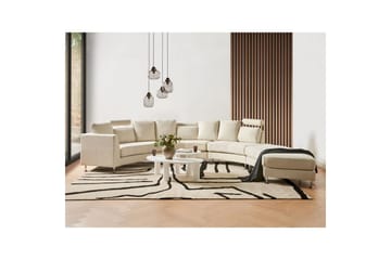 Halvrund soffa Beliani Rotunde Beige/Silver Beige||Silver - Møbler - Sofaer