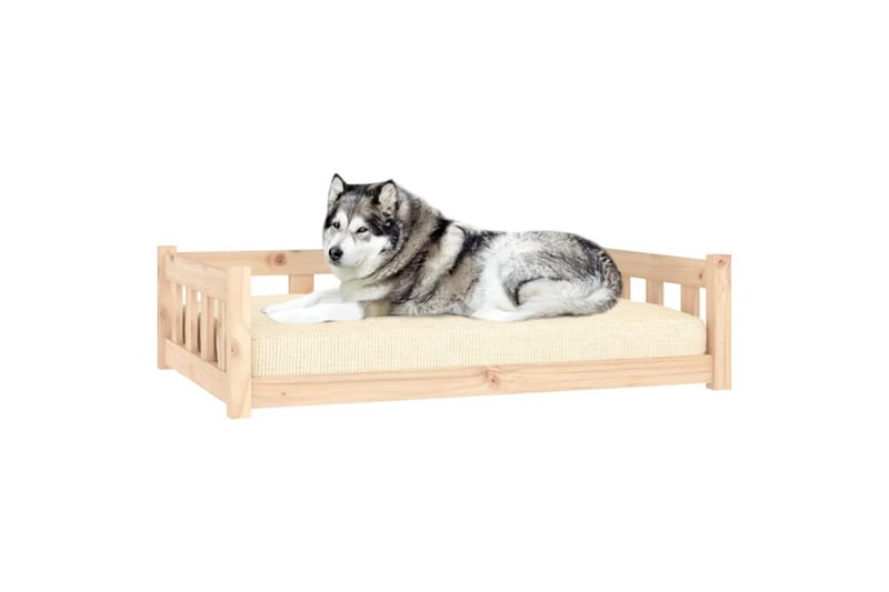 beBasic Hundeseng 105,5x75,5x28 cm heltre furu - Brun - Hundekurv & hundeseng