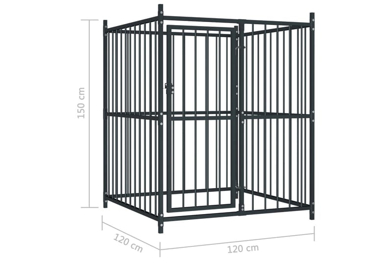 Utendørs hundegård 120x120x150 cm - Hundehus & hundegård