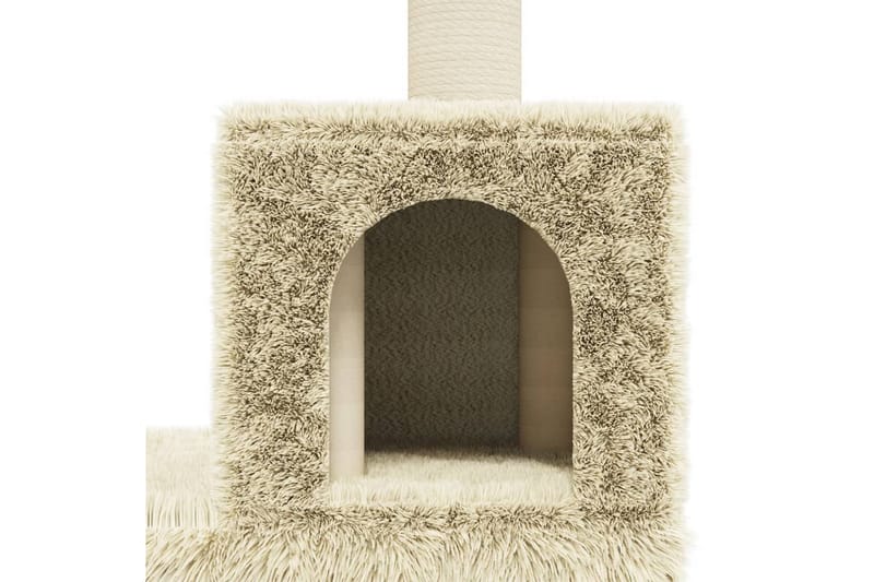 Kattetre med klorestolper i sisal kremhvit 188 cm - Krem - Klorestativ & kloremøbler