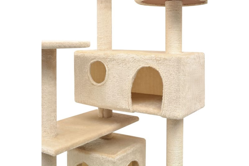 Kattetre med sisal klorestang 125 cm beige - Grå|Beige - Klorestativ & kloremøbler