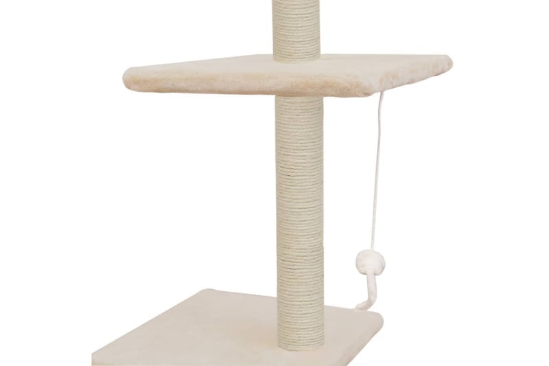 Klorestativ til katt med klorestolper i sisal 260 cm beige - Grå|Beige - Klorestativ & kloremøbler