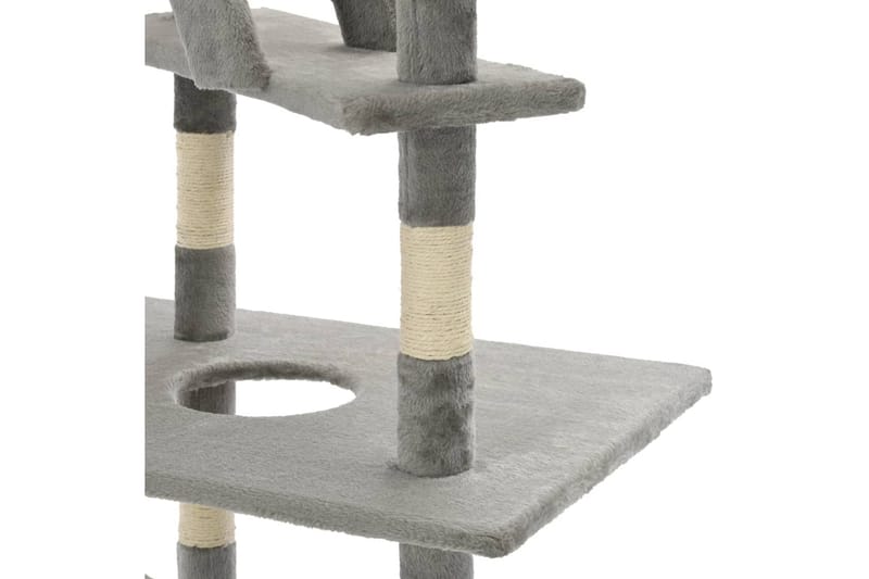 Klorestativ til katt med sisal 230-260 cm grå - Grå - Klorestativ & kloremøbler