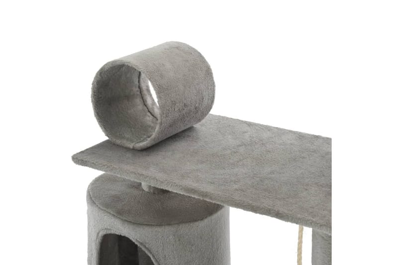 Kloretre med klorestolper i sisal 140 cm grå - Grå - Klorestativ & kloremøbler