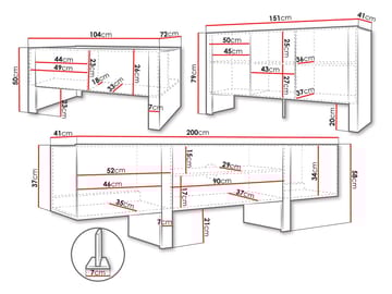 Calvenn Møbelsett for Stue - Møbler - Kjøkkenmøbler - Møbelsett til kjøkken & spiseplass