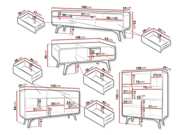 Corvan Møbelsett for Stue - Oppbevaring - Oppbevaringsmøbler - Møbelsett til stue