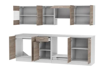 Dave Kjøkkenmøbelsett - Beige - Møbler - Kjøkkenmøbler - Møbelsett til kjøkken & spiseplass