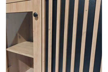 Aldbrough Møbelsett til Spiseplass Hvit LED - Tre/Svart - Møbler - Kjøkkenmøbler - Møbelsett til kjøkken & spiseplass