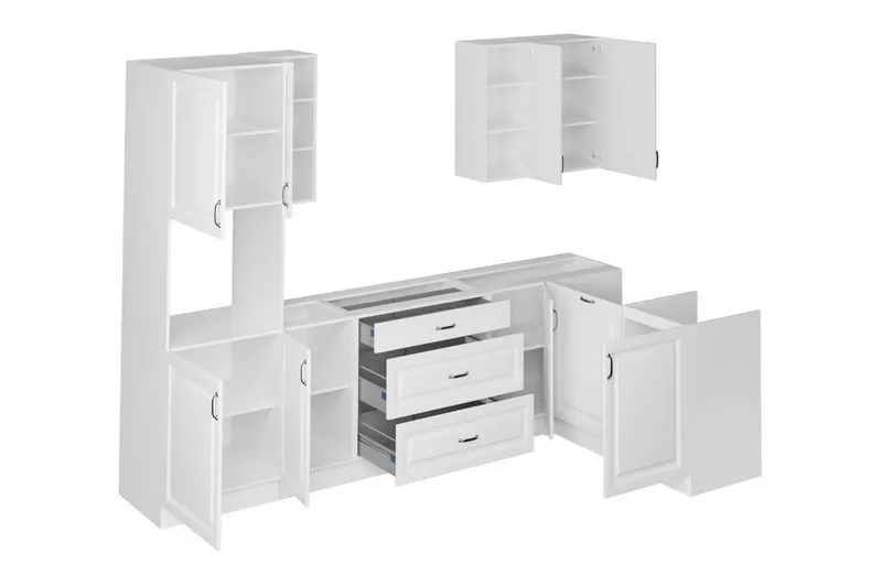 Templemore Möbelset För Kök & Matplats Black/Wood - Møbler - Kjøkkenmøbler - Møbelsett til kjøkken & spiseplass