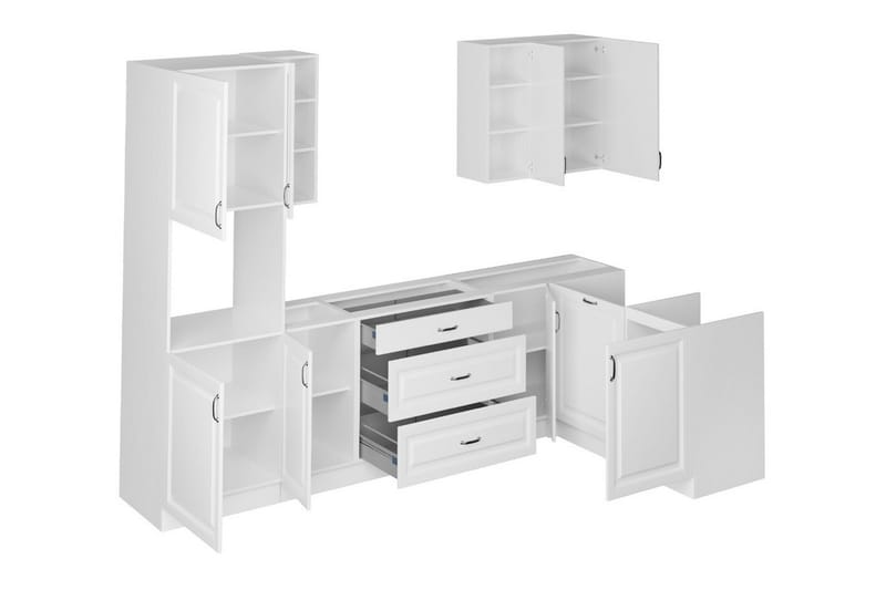 Templemore Möbelset För Kök & Matplats Black/Wood - Møbler - Kjøkkenmøbler - Møbelsett til kjøkken & spiseplass