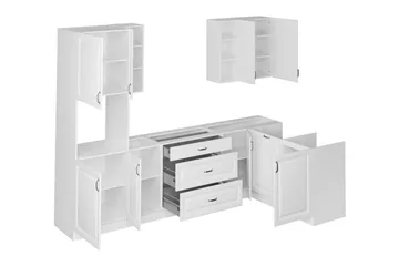 Templemore Möbelset För Kök & Matplats Black/Wood - Møbler - Kjøkkenmøbler - Møbelsett til kjøkken & spiseplass