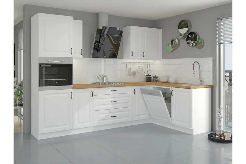 Templemore Möbelset För Kök & Matplats White - Møbler - Kjøkkenmøbler - Møbelsett til kjøkken & spiseplass