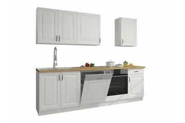 Templemore Möbelset För Kök & Matplats White - Møbler - Kjøkkenmøbler - Møbelsett til kjøkken & spiseplass