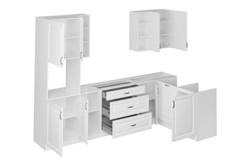 Templemore Möbelset För Kök & Matplats White/Wood - Møbler - Kjøkkenmøbler - Møbelsett til kjøkken & spiseplass