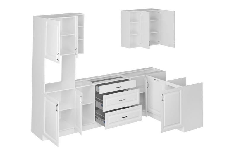 Templemore Möbelset För Kök & Matplats White/Wood - Møbler - Kjøkkenmøbler - Møbelsett til kjøkken & spiseplass