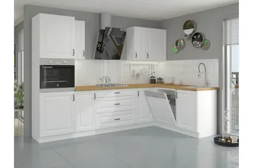 Templemore Möbelset För Kök & Matplats White/Wood - Møbler - Kjøkkenmøbler - Møbelsett til kjøkken & spiseplass