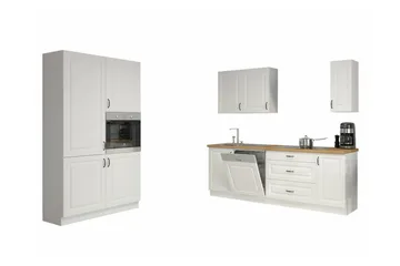 Templemore Möbelset För Kök & Matplats White/Wood - Møbler - Kjøkkenmøbler - Møbelsett til kjøkken & spiseplass