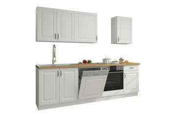 Templemore Möbelset För Kök & Matplats White/Wood - Møbler - Kjøkkenmøbler - Møbelsett til kjøkken & spiseplass