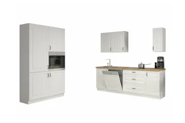 Templemore Möbelset För Kök & Matplats White/Wood - Møbler - Kjøkkenmøbler - Møbelsett til kjøkken & spiseplass