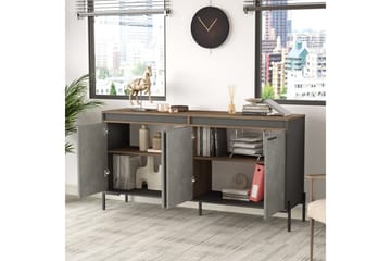 Kontormøbelsett Enor 8 Sølv / Antrasitt - Sølv/Antrasitt - Møbler - Kontormøbler - Møbelsett til kontor