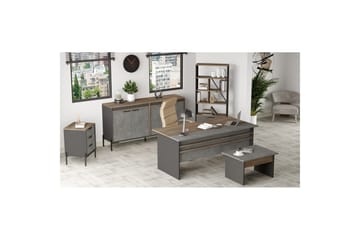 Kontormøbelsett Enor 9 Sølv / Antrasitt - Sølv/Antrasitt - Møbler - Kontormøbler - Møbelsett til kontor