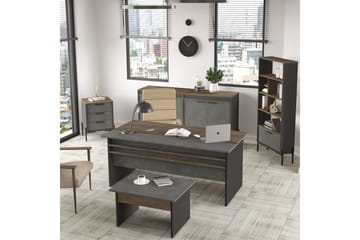 Kontormøbelsett Enor 9 Sølv / Antrasitt - Sølv/Antrasitt - Møbler - Kontormøbler - Møbelsett til kontor