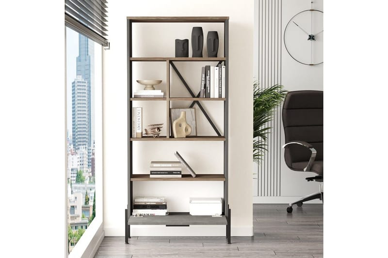 Kontormøbelsett Enor 9 Sølv / Antrasitt - Sølv/Antrasitt - Møbler - Kontormøbler - Møbelsett til kontor