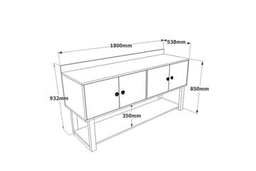 Kontormøbelsett Mono 09 Barokk / Antrasitt - Natur/Kullgrå - Møbler - Kontormøbler - Møbelsett til kontor