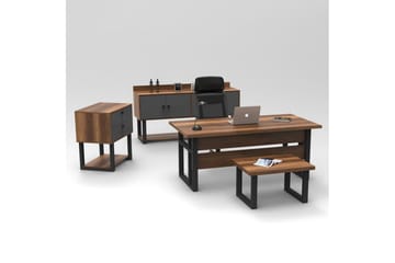 Kontormøbelsett Mono 09 Barokk / Antrasitt - Natur/Kullgrå - Møbler - Kontormøbler - Møbelsett til kontor