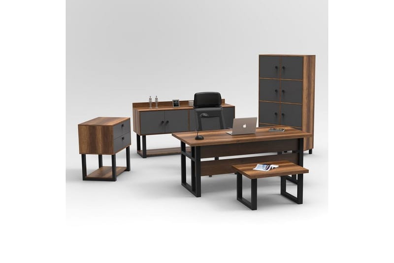 Kontormøbelsett Mono 11 Barokk / Antrasitt - Antrasitt - Møbler - Kontormøbler - Møbelsett til kontor