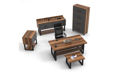 Kontormøbelsett Mono 11 Barokk / Antrasitt - Antrasitt - Møbler - Kontormøbler - Møbelsett til kontor