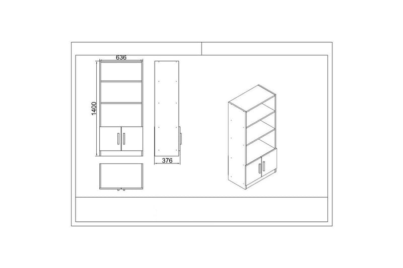 Kontormøbelsett Raveena 17 Barokk / Antrasitt - Barokk / Antrasitt - Møbler - Kontormøbler - Møbelsett til kontor