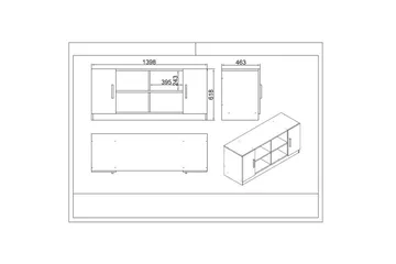 Kontormøbelsett Raveena 17 Barokk / Antrasitt - Barokk / Antrasitt - Møbler - Kontormøbler - Møbelsett til kontor