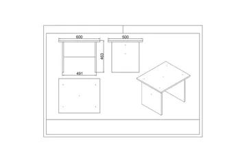 Kontormøbelsett Raveena 17 Eik / Svart - Eik / Svart - Møbler - Kontormøbler - Møbelsett til kontor