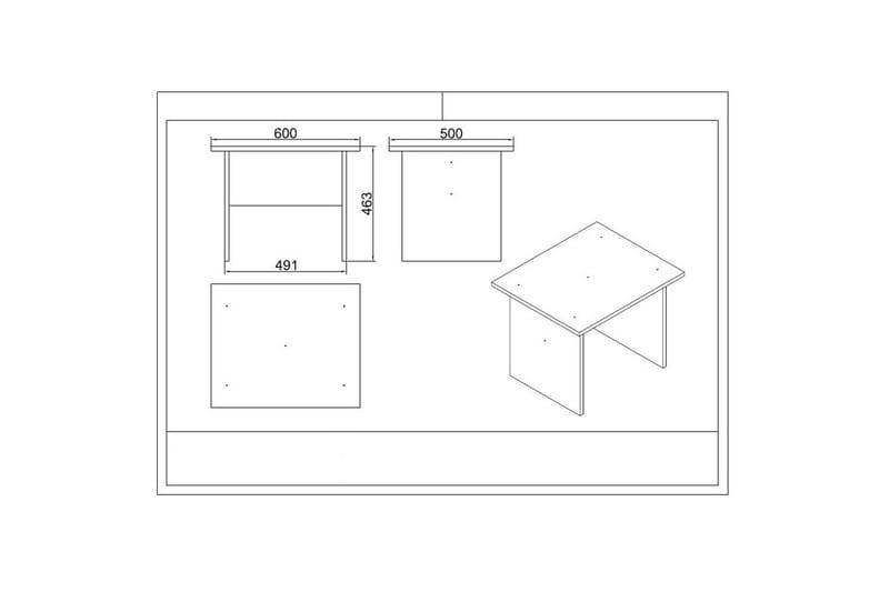 Kontormøbelsett Raveena 17 Eik / Svart - Eik / Svart - Møbler - Kontormøbler - Møbelsett til kontor