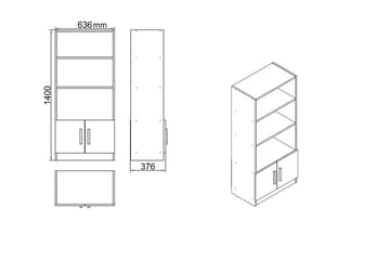 Bellog Møbelsett Kontor - Natur/Svart - Møbler - Kontormøbler - Møbelsett til kontor